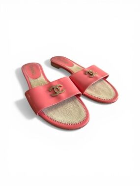 CHANEL Patent Leather Sandals